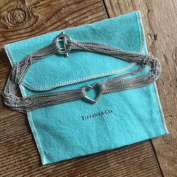 Authentic Tiffany & Co.® Heart Multi Chain Toggle Necklace - Picture 1 of 10